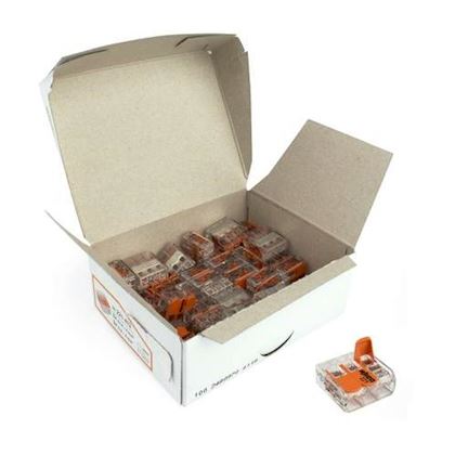 Wago 221 lasklem 3-voudig 0,2-4mm² (bestellen per 50)