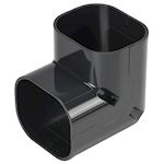 Inaba Denko SC-140-A lange stijgende bocht 90 gr - Antraciet