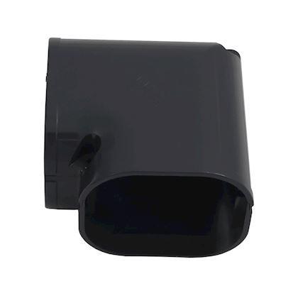 Inaba Denko SKM-77-A korte vlakke bocht 90 gr - Antraciet