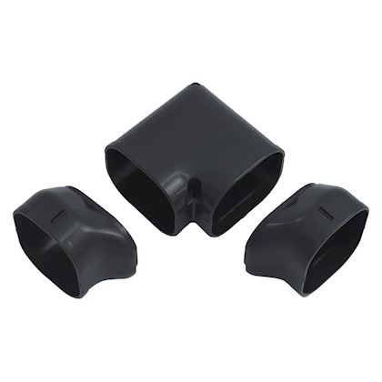 Inaba Denko SN-77-A gedraaide bocht 90 gr - Antraciet