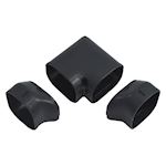 Inaba Denko SN-77-A gedraaide bocht 90 gr - Antraciet