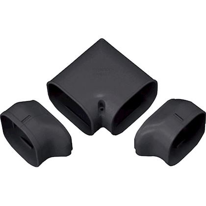 Inaba Denko SN-77-K gedraaide bocht 90 gr - Zwart