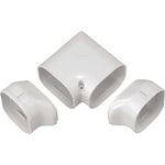 Inaba Denko SN-77-W gedraaide bocht 90 gr - Wit
