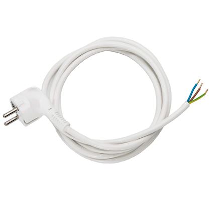 Aansluitsnoer met stekker 3G1,0 mm² - Wit 5M